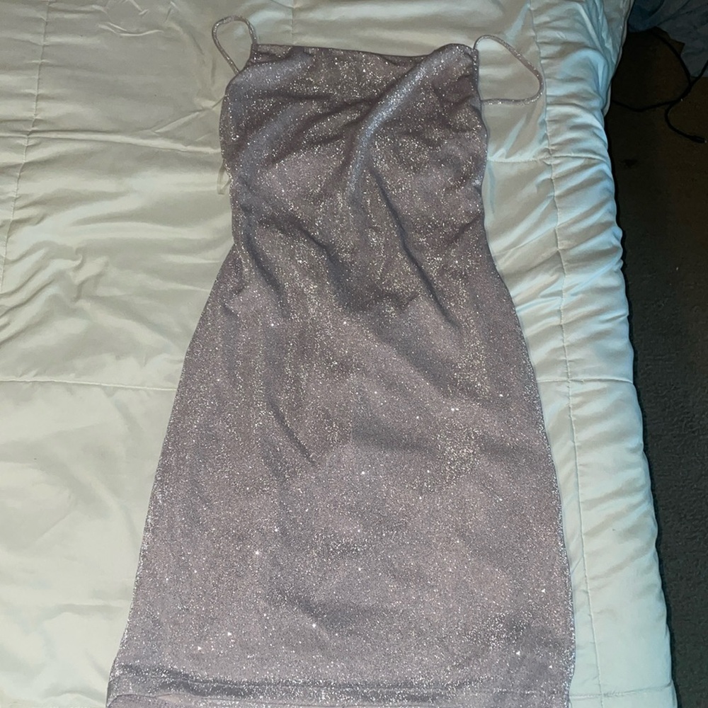 226 purple strappy dress
